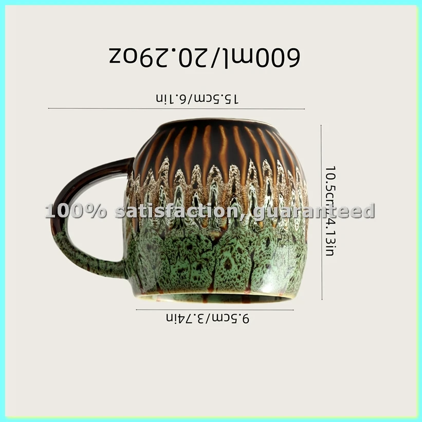 

Керамическая кружка для кофе ручной работы, большая чайная кружка, подходит для микроволновой печи и посудомоечной машины A-AD23