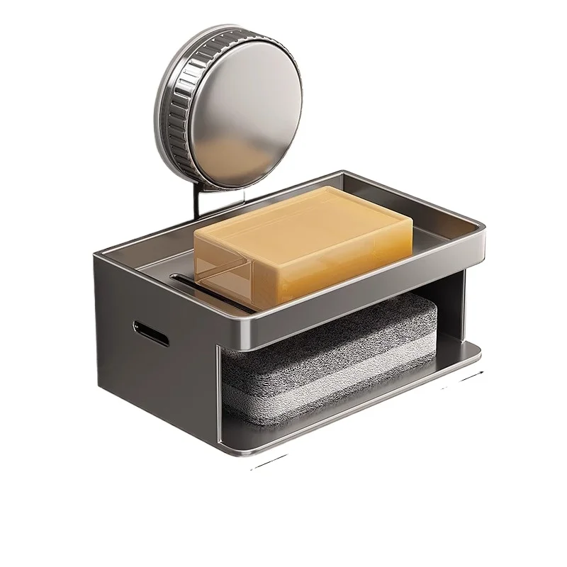 

Мыльница на присоске, мыльница для ванной комнаты, настенная алюминиевая стойка, сливная коробка для мыла