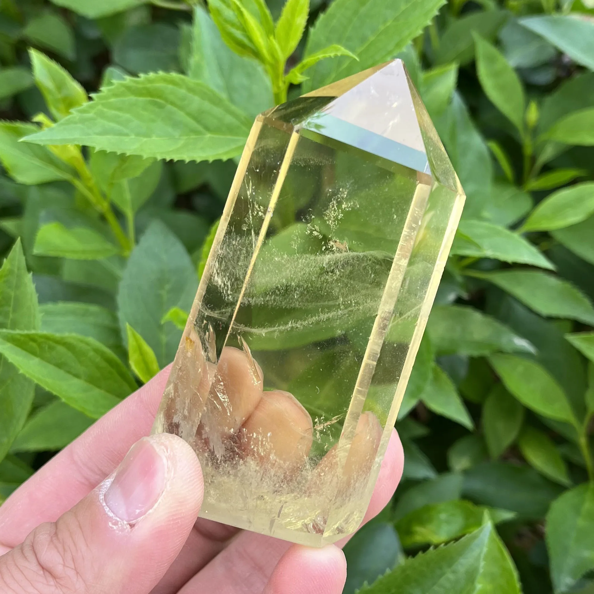 

Natural Crystal Point Citrine Healing Obelisk Yellow Quartz Wand Beautiful Ornament for Home Decor Energy Stone Pyramid