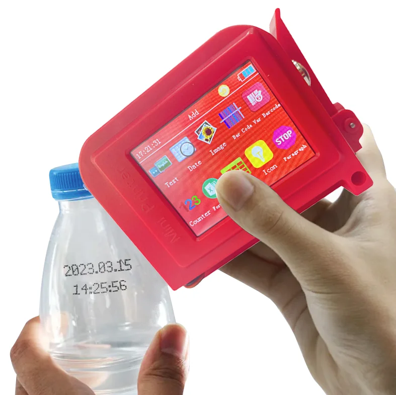 MULLIZE 27 language 12.7mm Touch Screen QR Bar Batch Code Date Logo Expiry Label Portable Handheld Thermal Inkjet mini Printer