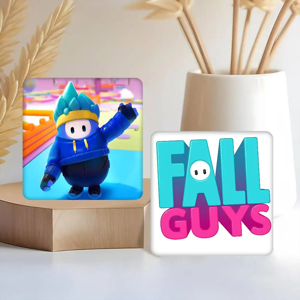 F-Fall G-Guys لعبة شخصية مغناطيس الثلاجة صور هدايا مخصصة صورة مربعة الثلاجة المطبخ ديكور المنزل Souirs