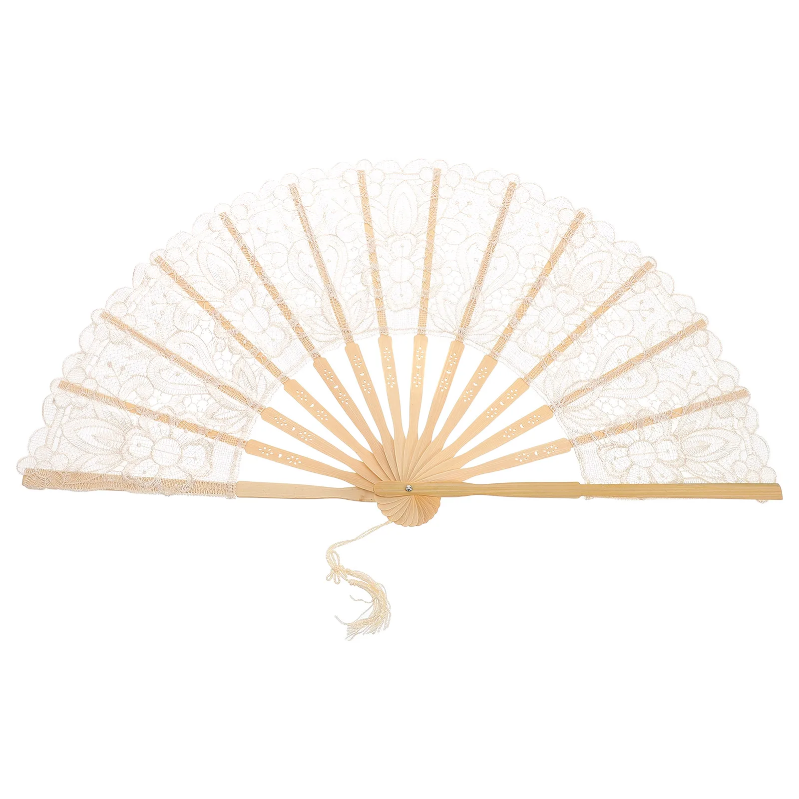 الرجعية قصر مروحة H عقد المشجعين طوي الخشب العظام الدانتيل تصميم اكسسوارات الزفاف لمناسبات الزفاف نمط أنيق