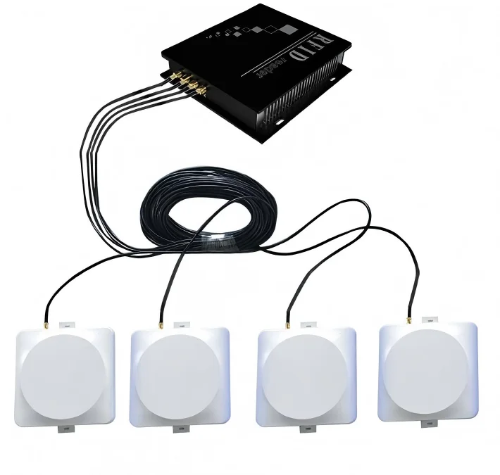 2026new R2000R UHF RFID 4-Channel Fixed Reader RS485 TCP/IP USB ABS Material for Animal Inventory Management System