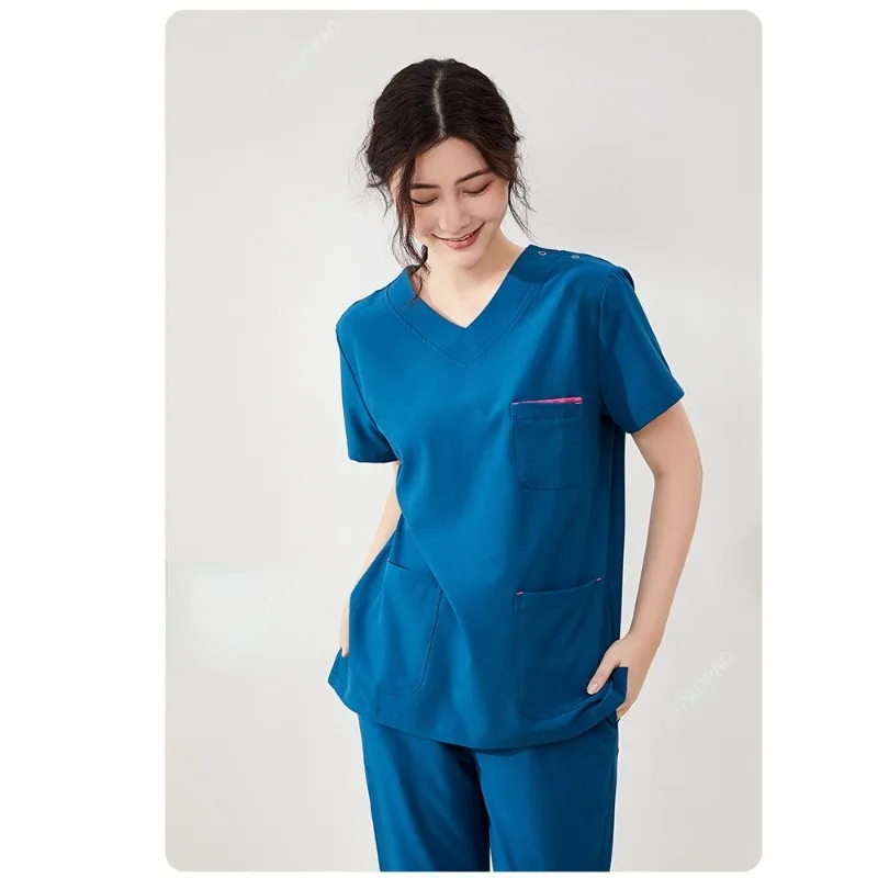 Quick-Dry Sport Medical Scrub Set Performance Stretch and Comfortable - Top and Pant Doctor Nurse Outfit Scrubs Uniform