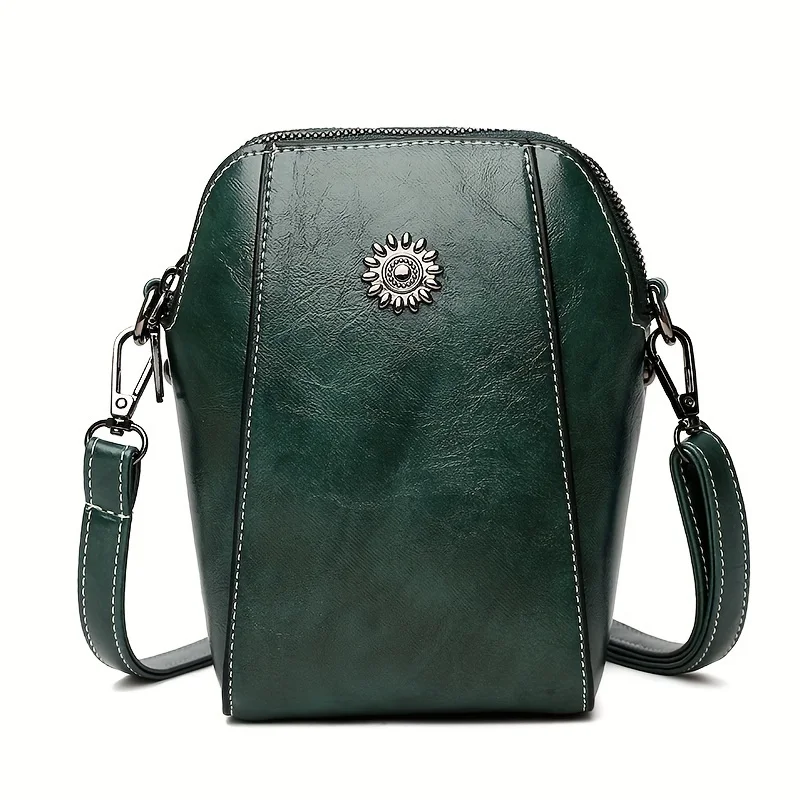 Neue modische Handytasche aus weichem Leder für Damen, Mini-Tasche, modischer vertikaler Stil, kleine Tasche zum Ziehen von Mobiltelefonen – Detail 6
