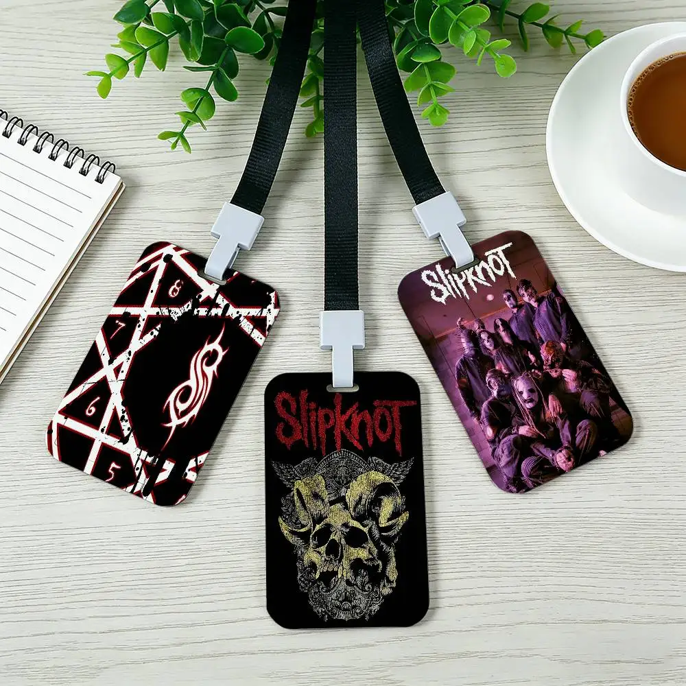 Band S-Slipknot Card Cover Bag Business Work Name Card Badge Holders Unisex Credit Card Business Bus ID Holder Case