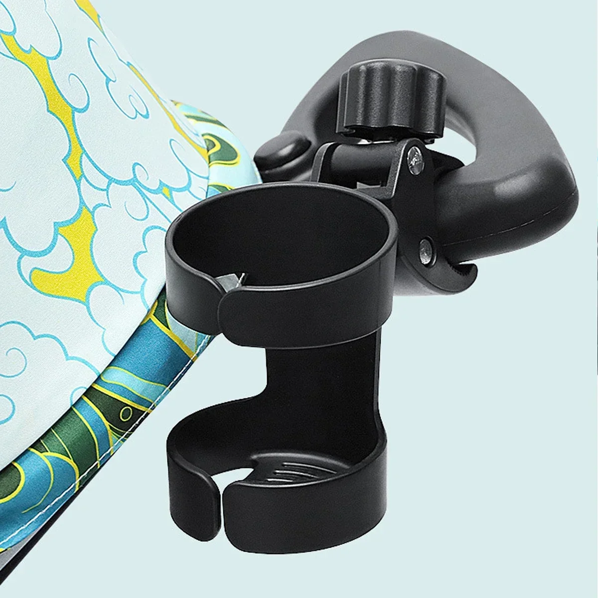360 Degrees Rotation Drink Holder for Bike Pushchair Wheelchair Walker Bicycle Fits Most Cups Gifts for Relatives