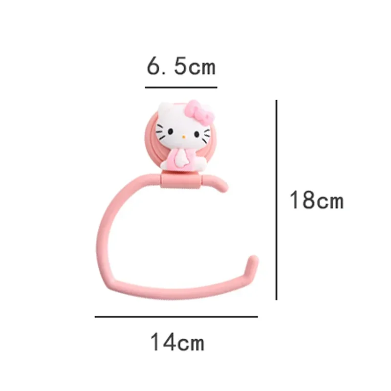 Hello Kitty, искусственный мультяшный милый держатель для бумажных полотенец, стойка для кухонной тряпки, держатель для полотенец в ванную комнату, портативный держатель с крючком, подарок