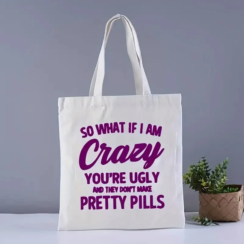 Women's printed shopping bag casual shopping handbag women's shoulder bag large capacity new literary and artistic small fresh w