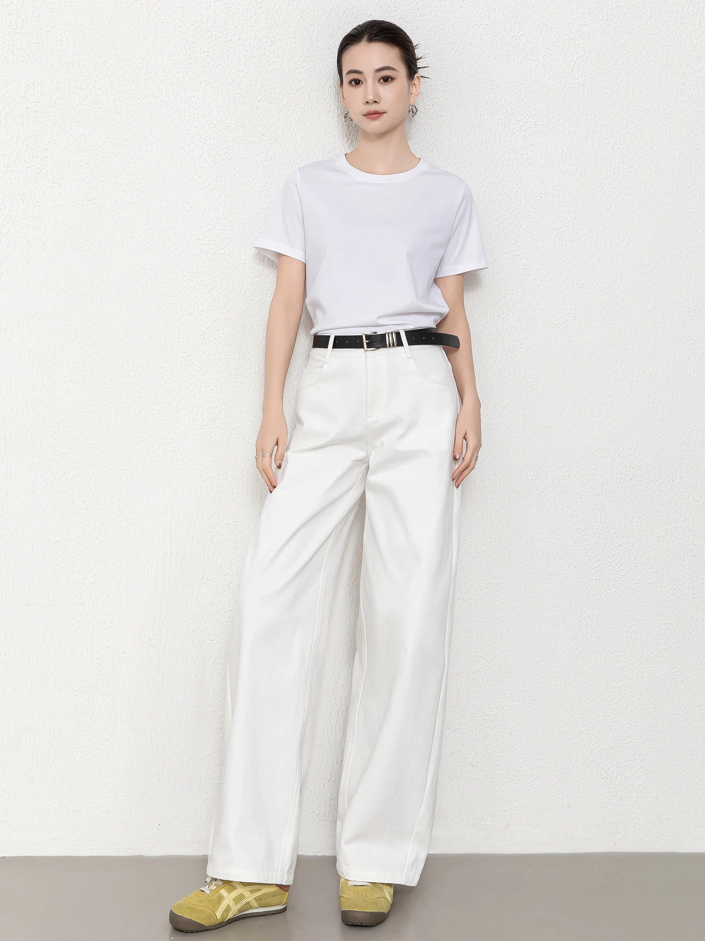 

Женские джинсовые брюки Manera White Wide Leg: новая весенняя коллекция, модный дизайн, рабочая одежда, длинные брюки с защитой от просвечивания