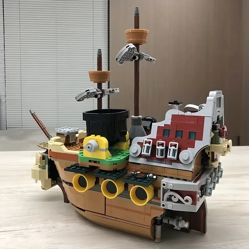

1152pcs airship building block ship model creative game pirate ship brick children's toy birthday Christmas gift