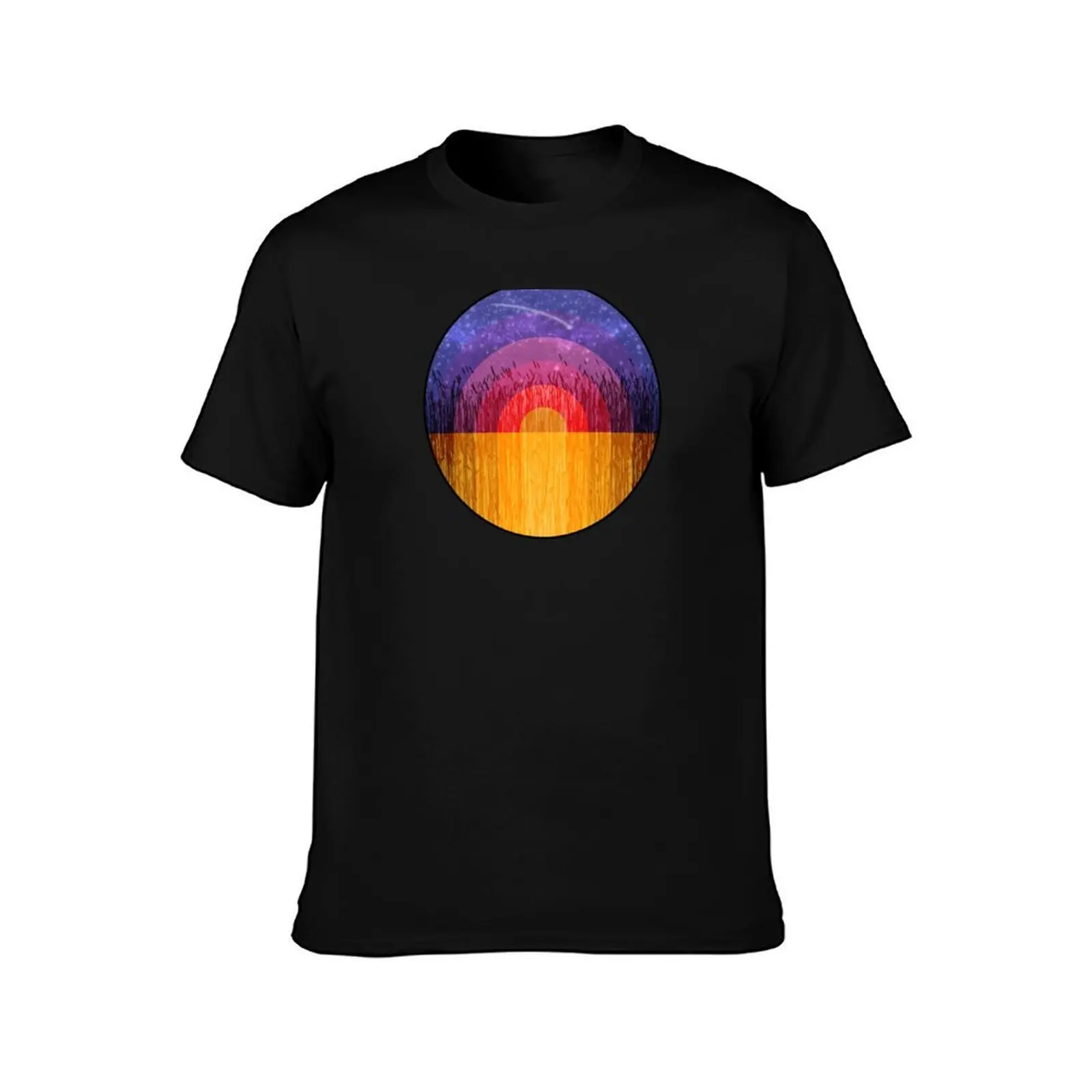 Vintage and Retro Inspired Canadian Prairie Sunset Graphic Design T-Shirt Retro Graphic Print T-Shirt