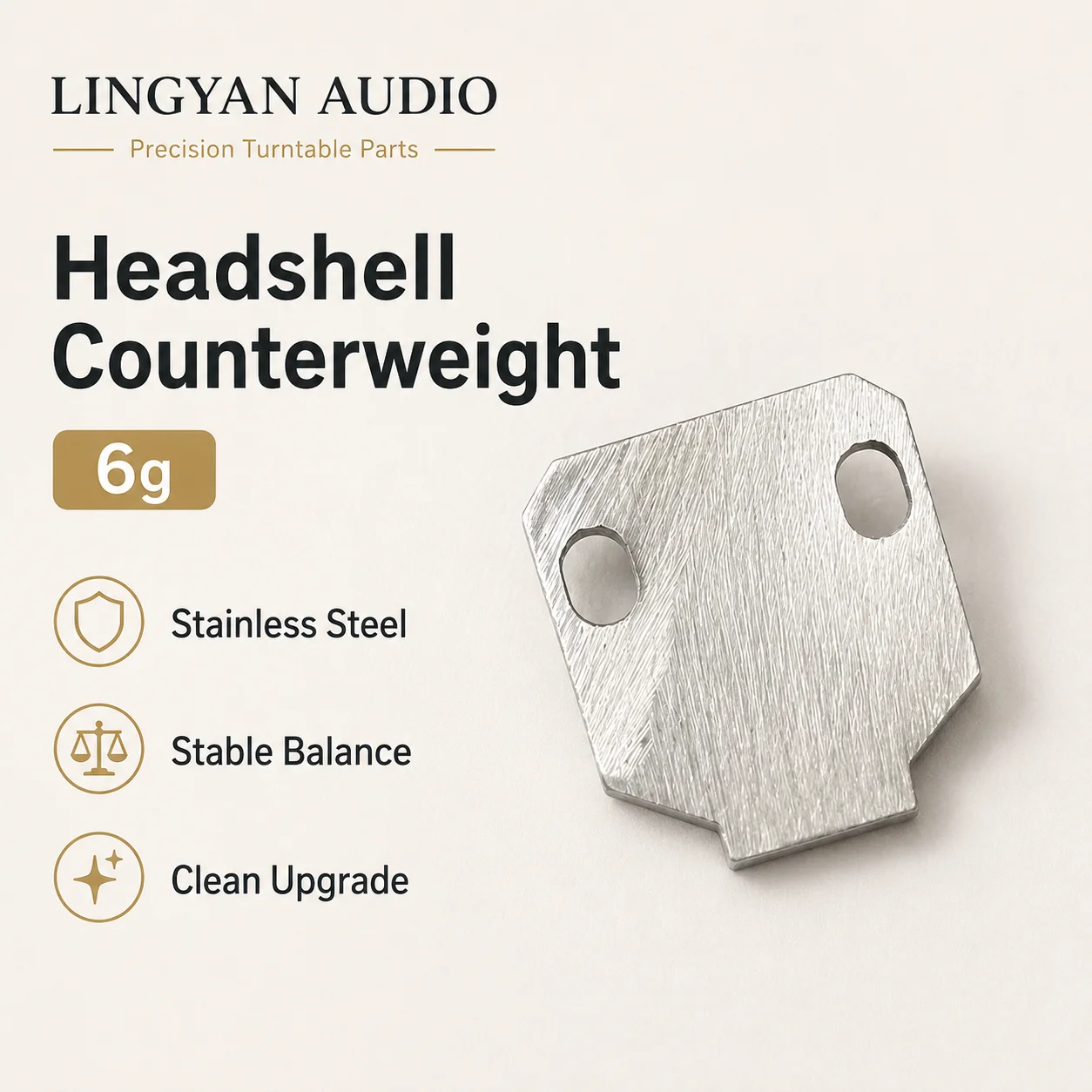 Audio Music Hall - Headshell Counterweight 6g Baja Tahan Karat
