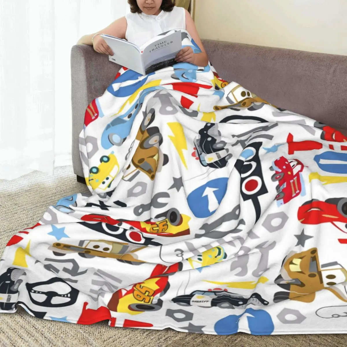 Cars Lightning Mcqueen Blanket Quality Warm Throw Blanket Winter Travel Office Home Decor Aesthetic Bedspread