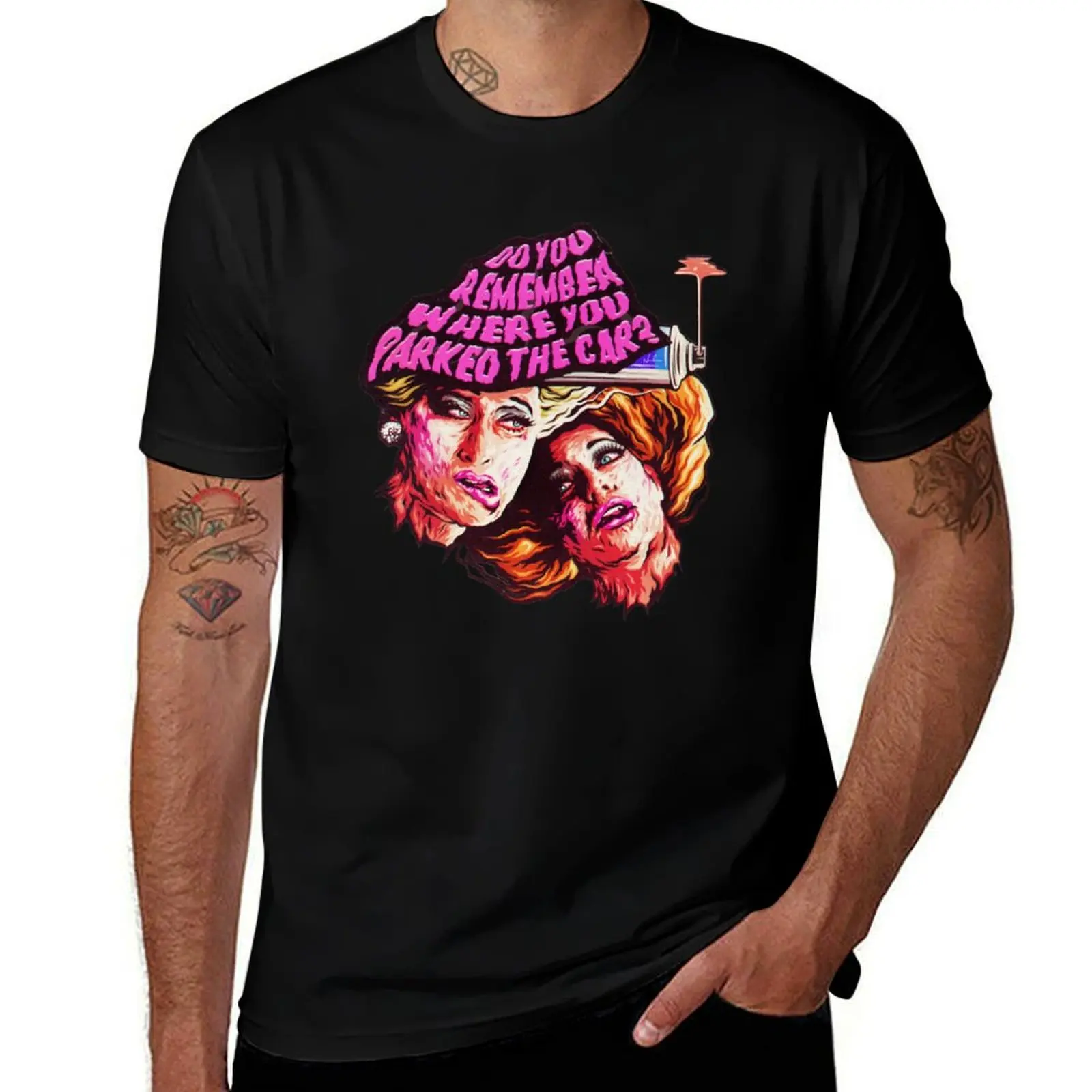 Do You Remember Where You Parked The Car? T-Shirt man t shirt cotton T-Shirt