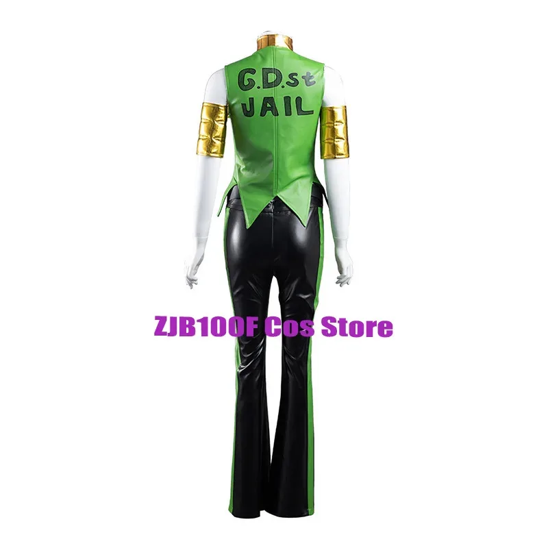 애니메이션 조조의 기묘한 코스프레 의상 Hermes Costello Cosplay UniformHalloween 카니발 의상 세트