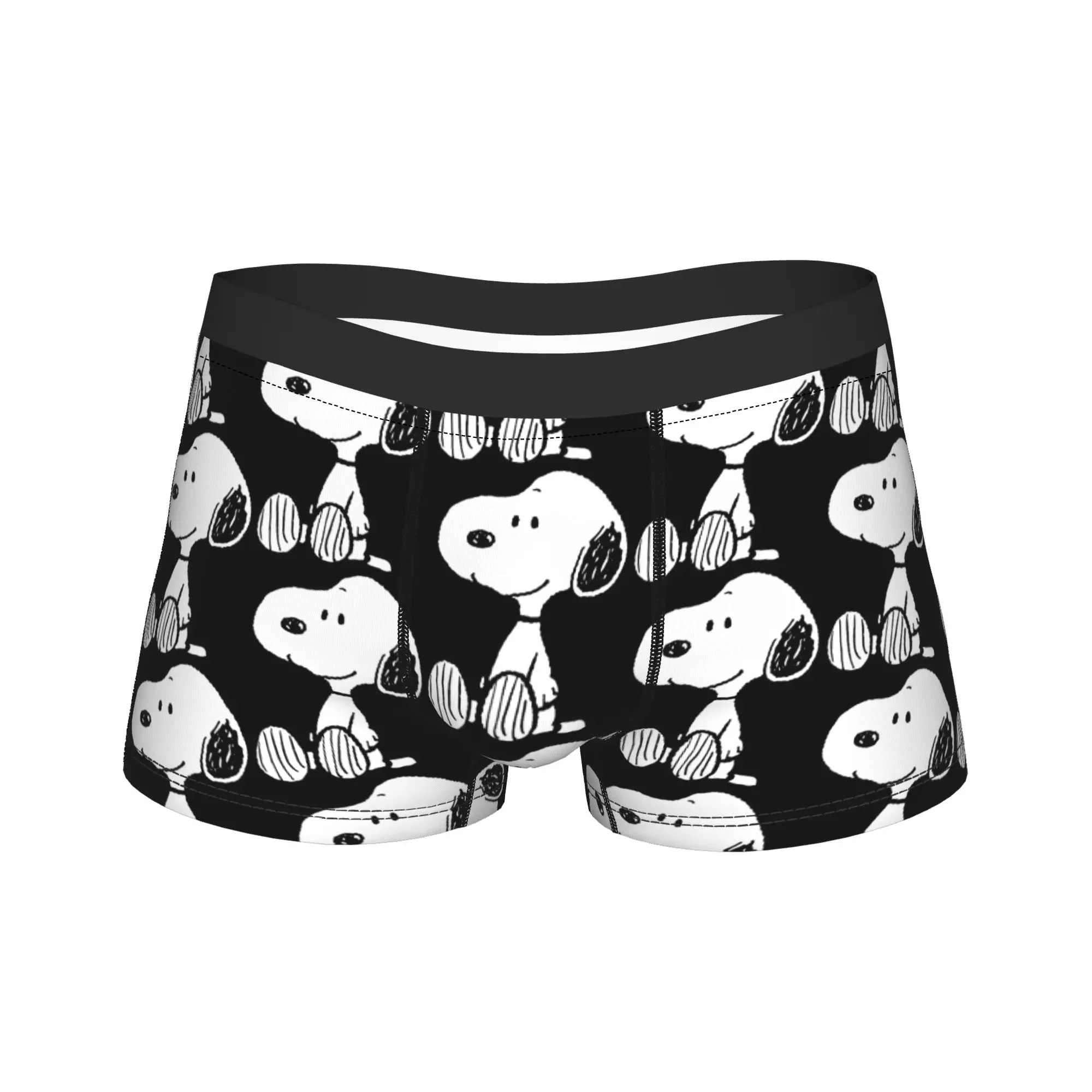 Men Snoopys Long Underwear  Humor Boxer Briefs Shorts Panties Male Polyester Underpants M-XXL