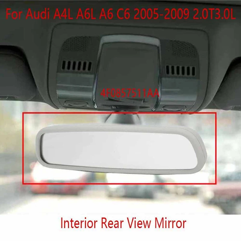 

Adjustable Auto Interior Rear View Mirror Replacement Glass For A4LA6L A6 C6 2005-2009 2.0T3.0L 4F0857511AA