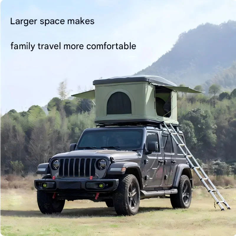 Hard-shell fully automatic multi-functional rooftop tent for cars, SUVs, pickup trucks, off-road, folding outdoor camping