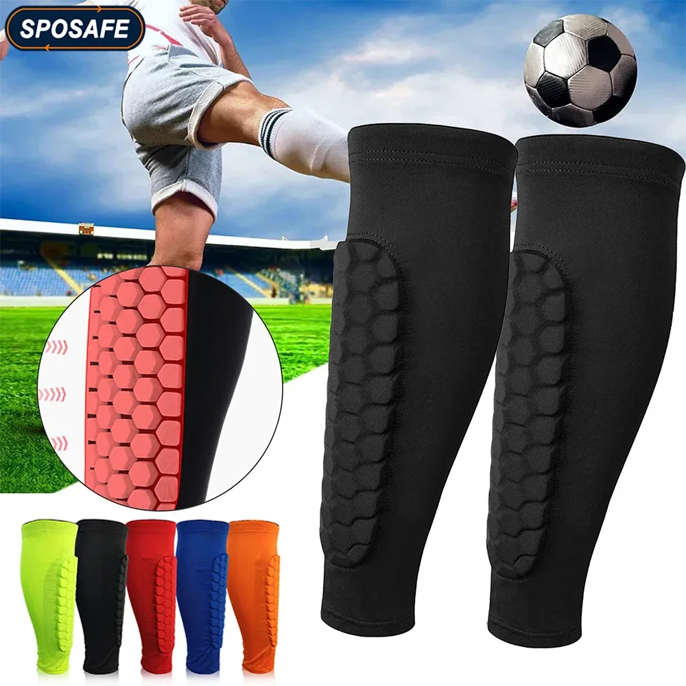 Honeycomb Soccer Shin Guards Football Shields Sports Legging Shinguards Leg Sleeves Protective Gear Shank Protector