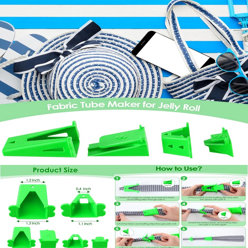 

1 Set Fabric Tube Maker For Fabric Roll Rugs Fabric Roll Tube Maker For Rugs Bias Tape Maker Suitable For Fabric DIY Woven