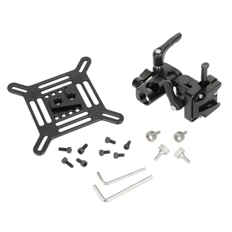 Adjustable For VESA Monitor Mount With Quick Release V-Lock To C- Stand Baby Pin Adapter Supports Monitors 13To 32Inch