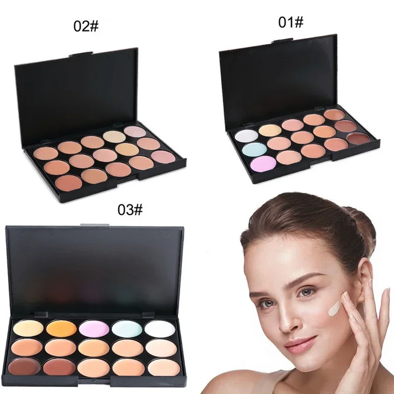 15 Colors Makeup Concealer Palette Face Contour Bronzer Foundation Cream Facial Corrector freckles makeup contour palette