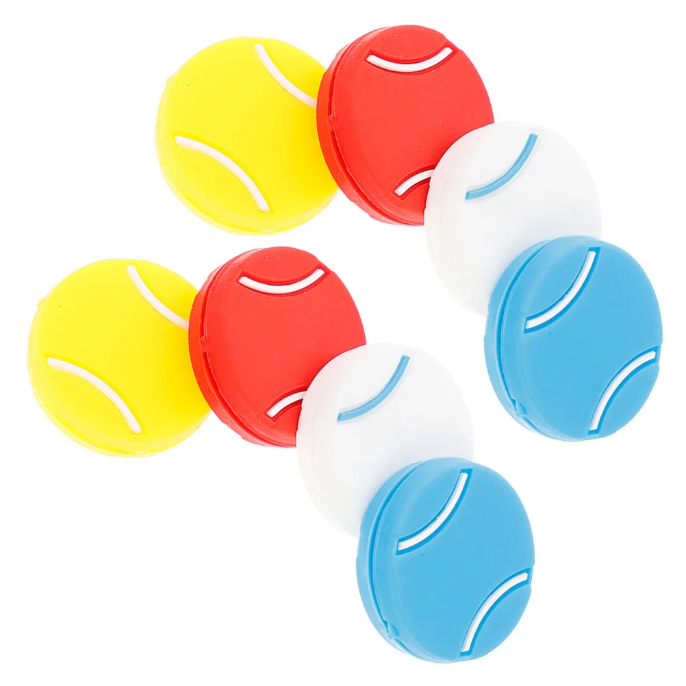 

8Pcs Tennis Racket Dampener Silicone Durable Vibration Absorber Shock Protector Tennis Accessory Small Racket Dampener