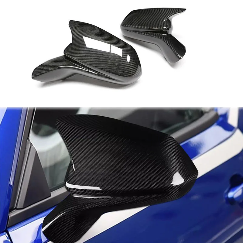 

2 шт./компл. колпачки для боковых зеркал, дополнительные стильные чехлы для зеркал заднего вида из настоящего сухого углеродного волокна для Chevrolet Camaro 2016-2024 гг.