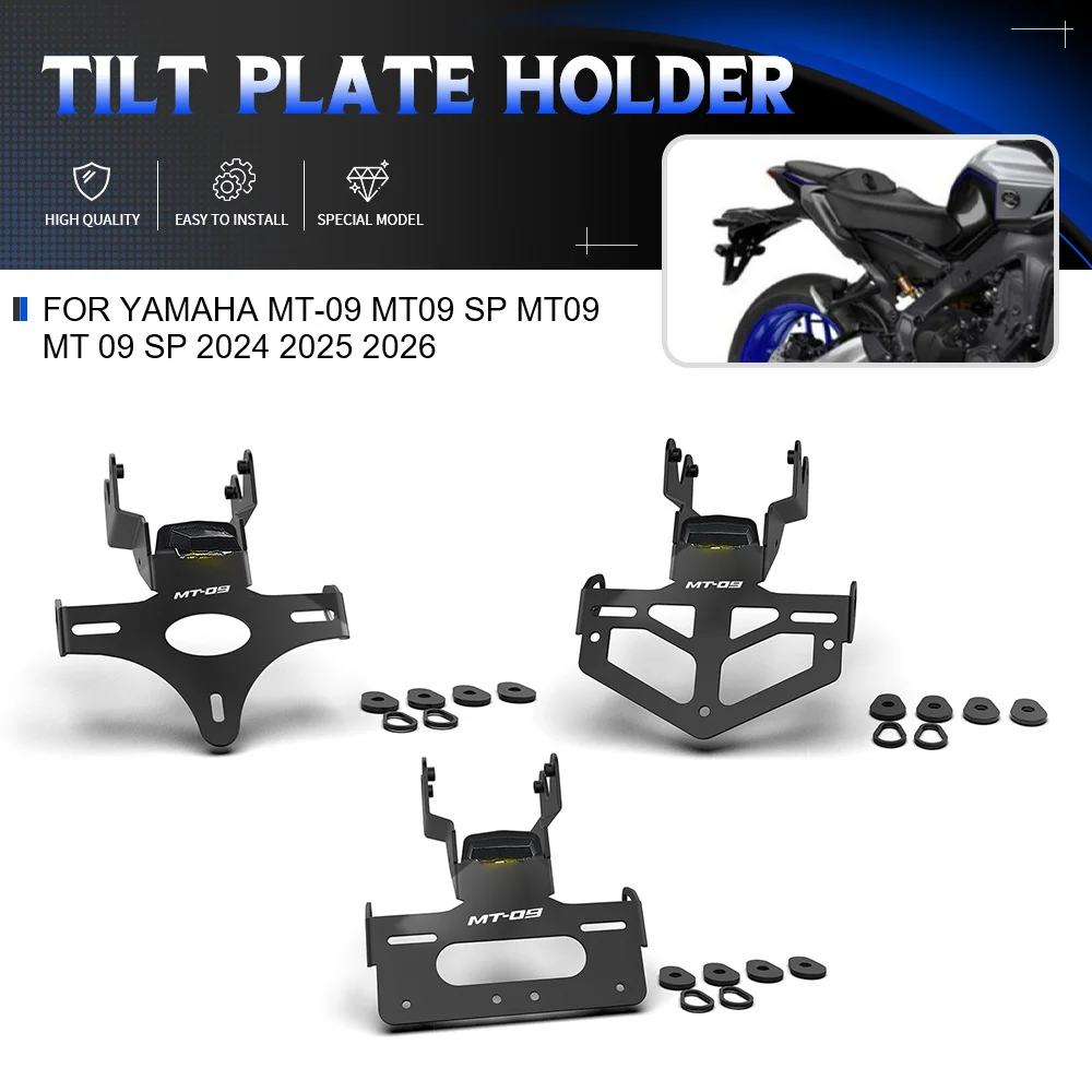 

For Yamaha MT-09 MT09 SP MT09 MT 09 SP 2024 2025 2026 New CNC License Plate Holder Bracket Rear Tail Tidy Fender Eliminator Kit