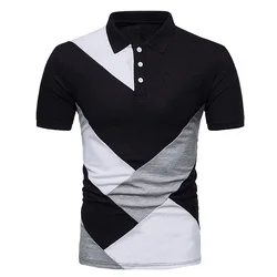 KB Men Polo Men Shirt Short Sleeve Polo Shirt Contrast Color Polo New Clothing Summer Streetwear Casual Fashion Men tops