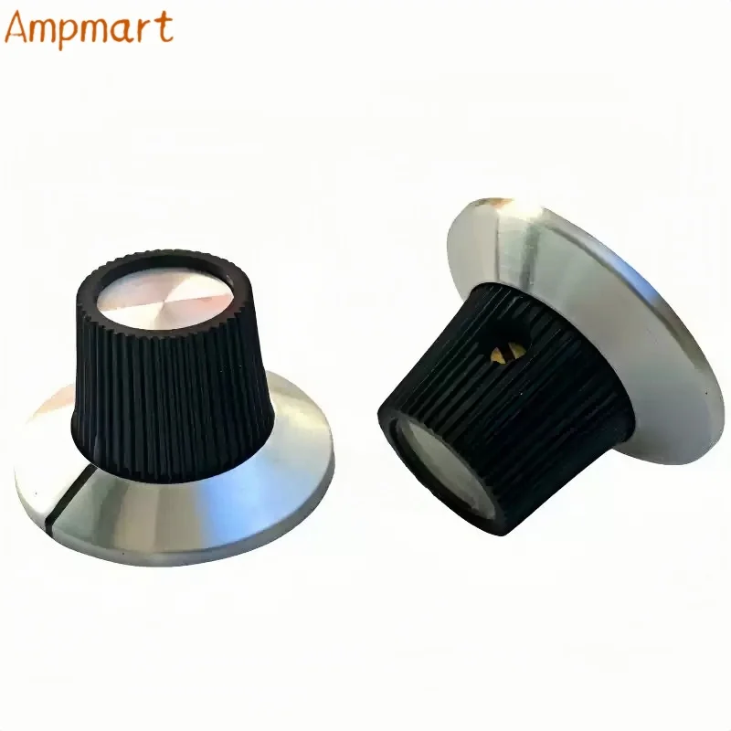 SCI RN-113B Bakelit-Knopf, 29,5 x 18 mm, für Audioverstärker, Potentiometer und Effektpedale; Knopfloch: 6,4 mm – Detail 3