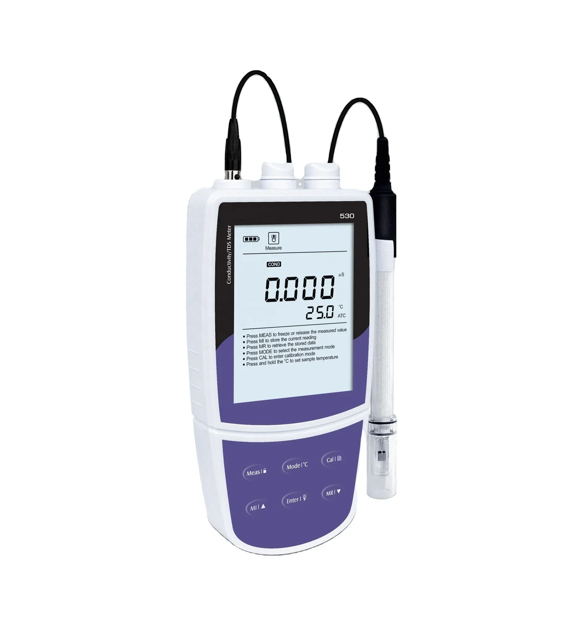 

Portables Conductivitys/TDS Metes ec meter，Measurement Range: 0.01~20.00，Accuracy ±1% F.S