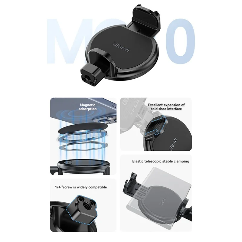 

T82C Hot Sale-Ulanzi Ulanzi MG10 Magsafe Hard Drive Holder Adjustable 48-67Mm For Power Bank Smartphone