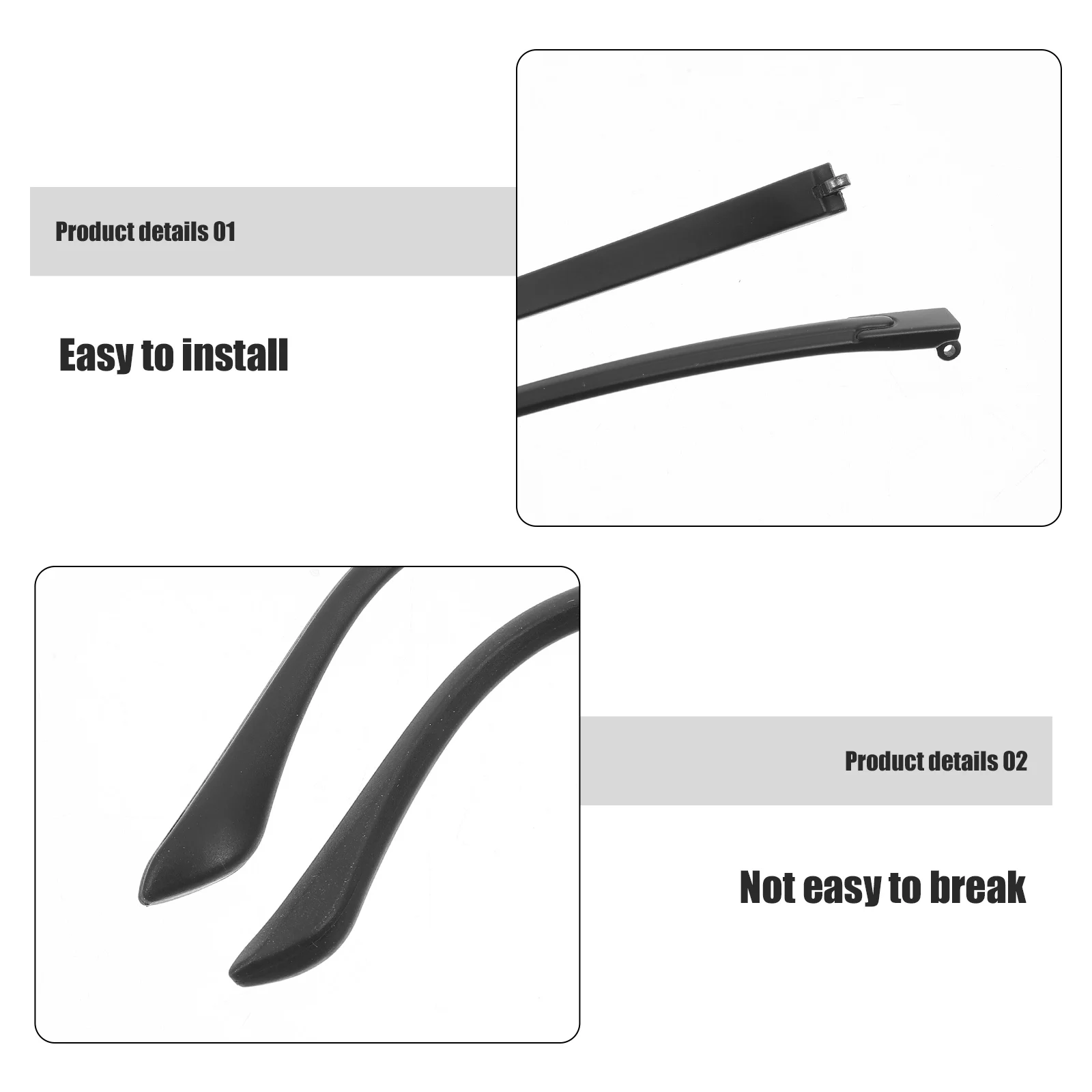 

Nonslip Glasses Arm Legs Replacement Lightweight Comfortable Temple Arms For Sunglasses Eyeglasses Reading Glasses