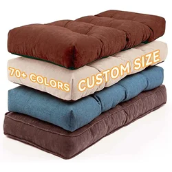 Bay Window Seat Cushion Custom Linen Bench Seat Pad Long Mattress Padding Chair Seat Pad Decorative Garden Cojines Pads Swings
