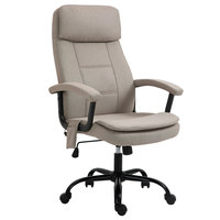 office chair with massage function, ergonomic desk chair, height-adjustable with rocking function, beige