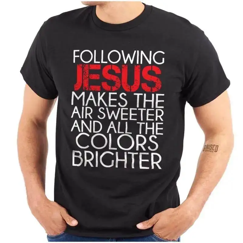 Christian Jesus Air Sweeter Colors Brighter Womens or Mens Crewneck T Shirt Tee