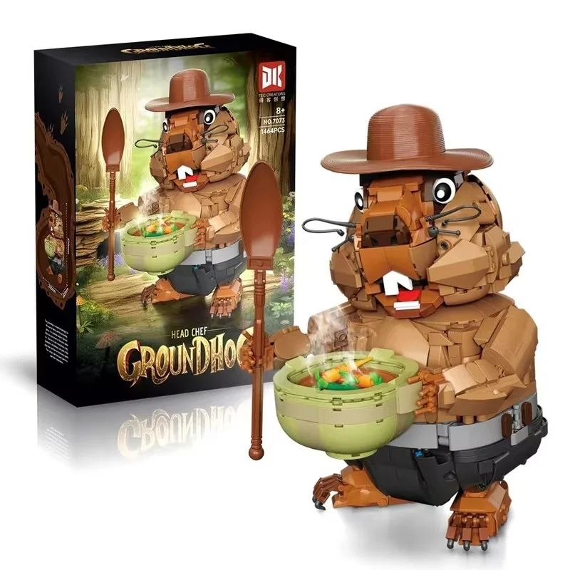 

7073 Tec Creators Groundhog Building Block Assembly Model Kit Desktop Ornament Children's Puzzle Toys Collectible Gift