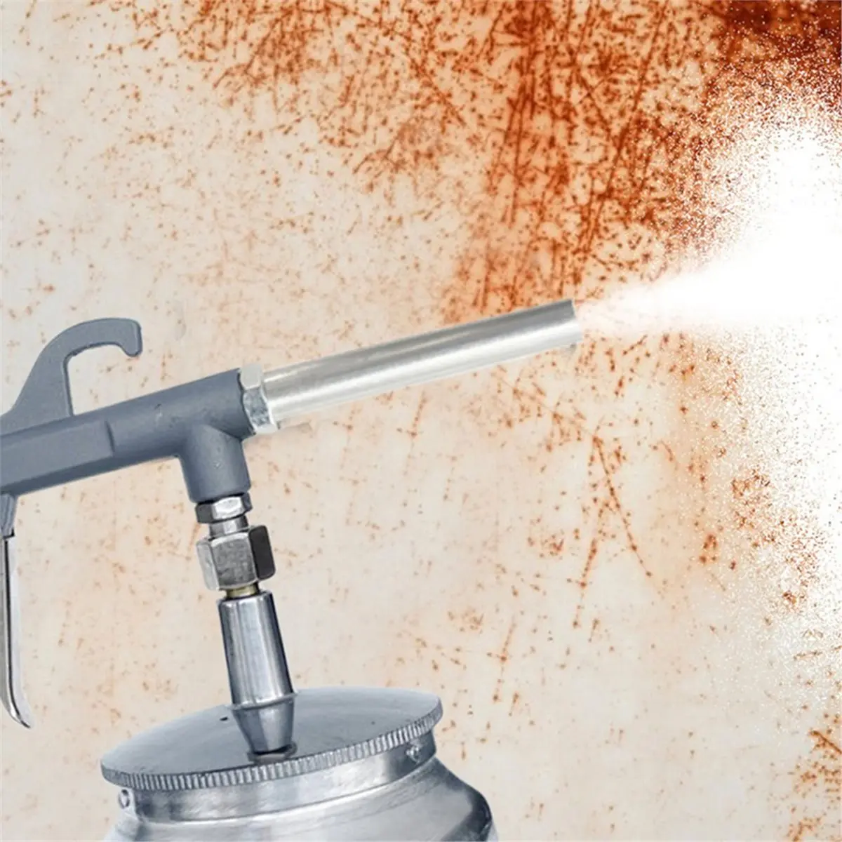 A20I Portable Pneumatic Sandblaster 750ml, 0.4bar Handheld Sandblasting Tool for DIY Home Use