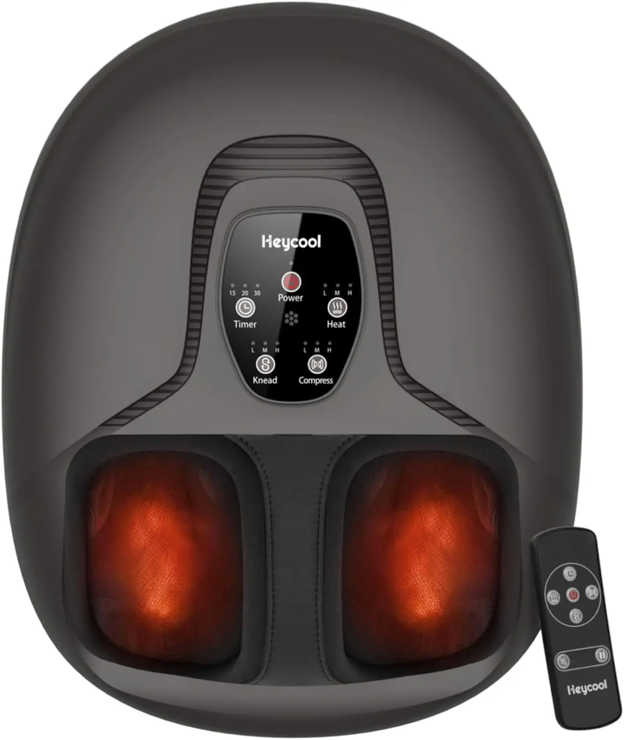 

Upgraded Shiatsu Foot Massager with Heat and Compression for Plantar Fasciitis, Remote Control, Fits Up to Size 14