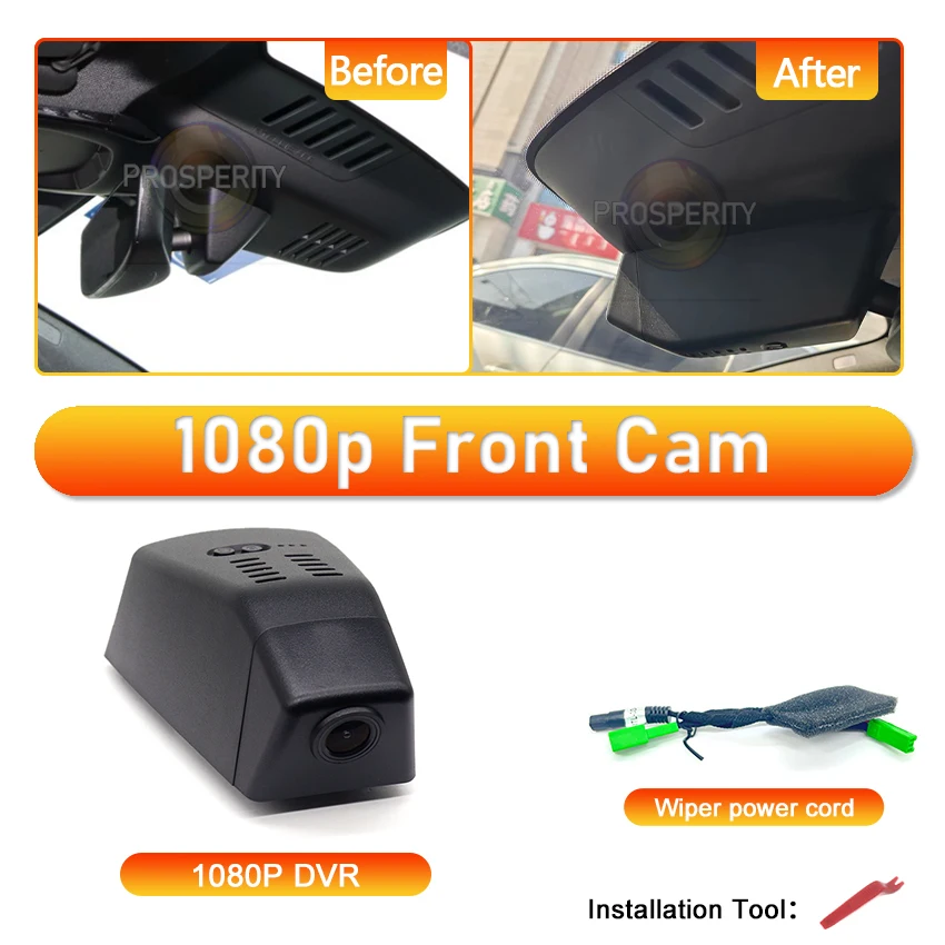Nieuw! Dashcam voor Volvo XC40 Pure Electric versie 2021-2025 voor Volvo XC40 2023-2025 Wifi Dashcam Camera Auto DVR plug and play