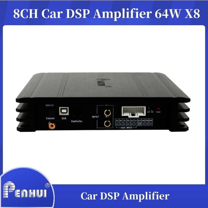 8 channels Car Audio DSP Amplifier processor with 64W X 8 power output  audio system with PC Software