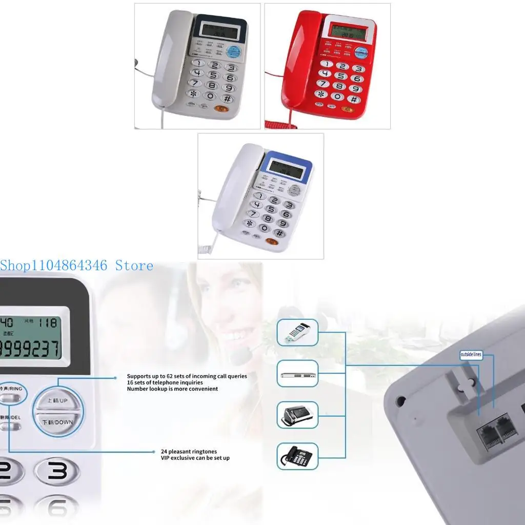 5asd Commercial Office Phone WithWith VIP Call and Caller 5Digit Local Code Setting