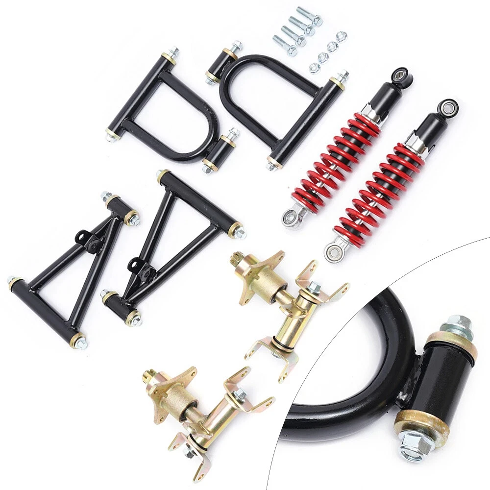 

ATV Quad Bike Buggy Front Suspension Shock Kit with Upper/Lower Swing Arm for Go Kart