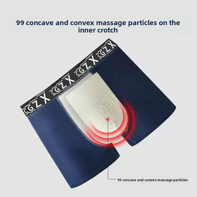 

Men's Boxers 2025 Men's Underwear Pure Cotton 10A Antibacterial Massage Granules Negative Ion Healthy Oyster Boxers