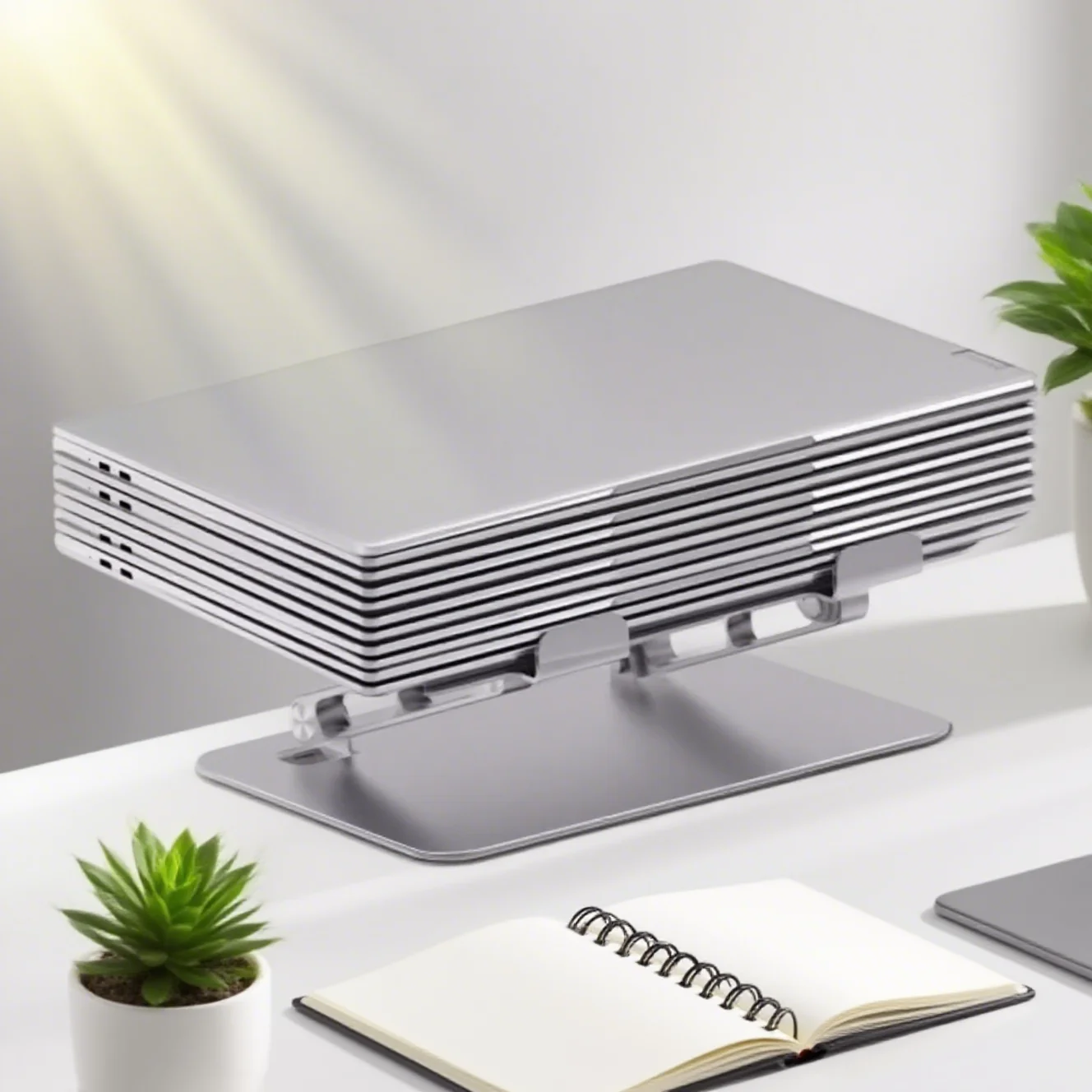 YHC Portable Laptop Tablet Stand Holder Universal Anti Slip Stable Metal Bracket Adjustable Laptop Riser Stand for Macbook