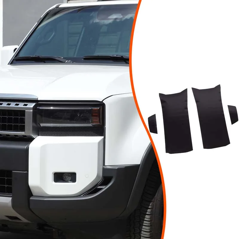 

For Toyota Land Cruiser Prado 2024+ TPU Black Car styling Car Headlight Light Film Sticker Car Exterior Decoration Accessories