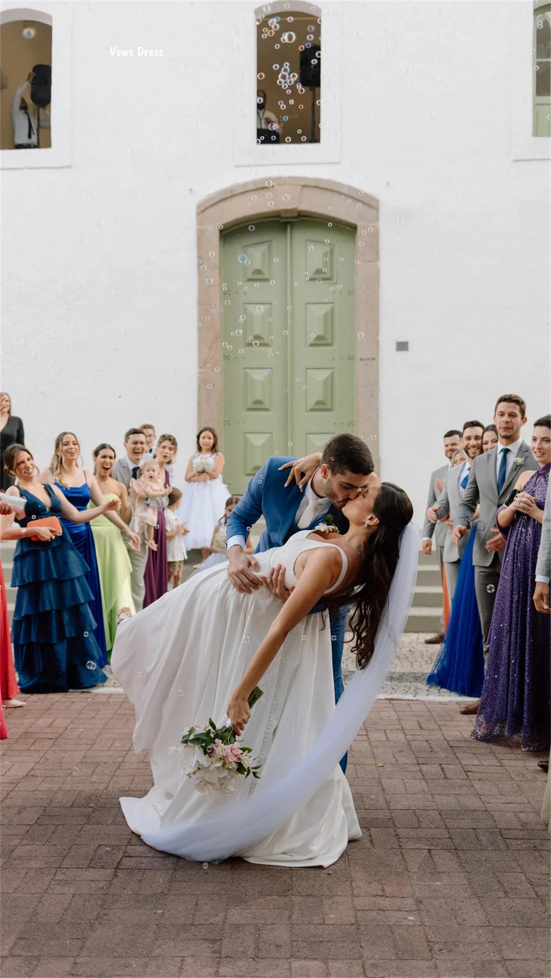 Vows Line A Party Dress สําหรับชุดแต่งงานชุดแต่งงาน Custom Made สีขาว Elegant Prom Dresses Luxury Ball Gowns ชุดราตรี