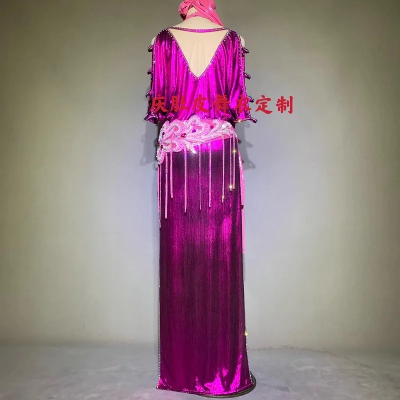 Customized Belly Dance Costumes Performance Robe Saidi Balady Shaabi Belly Dancing Bra Dress Lesson Wear Team Clothes Women Belt